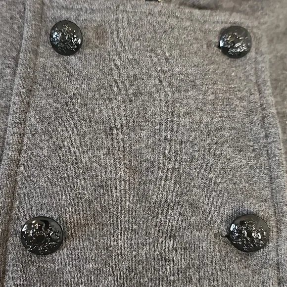 Banana Republic Charcoal Double-Breasted Cotton Jacket With Zip Closure - Picture 2 of 9